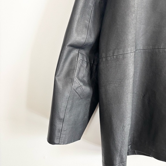 Vintage Sequence Leather Car Coat Style Jacket - Picture 9 of 14